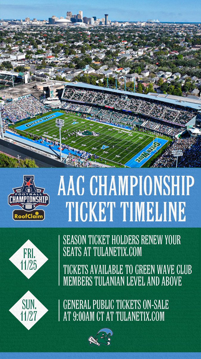 Tulanetix.com is the place to be. 

See timeline below and move fast! 

#PackYulman