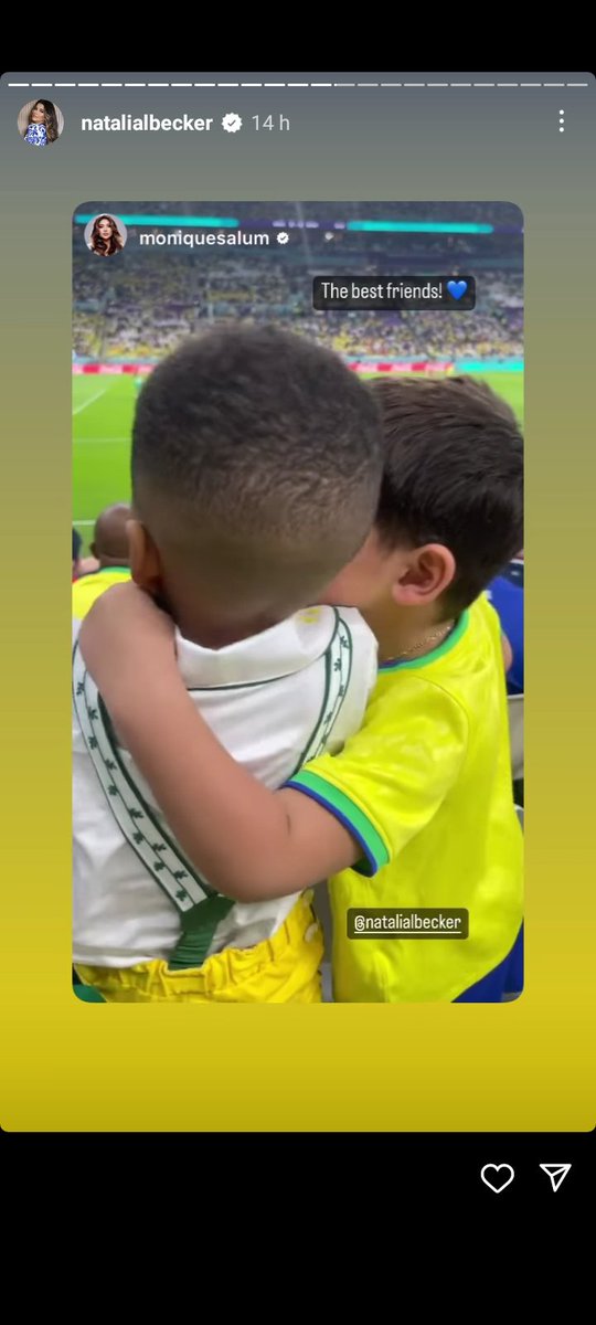 O filho do Alisson com o filho do Fred 🥺❤️