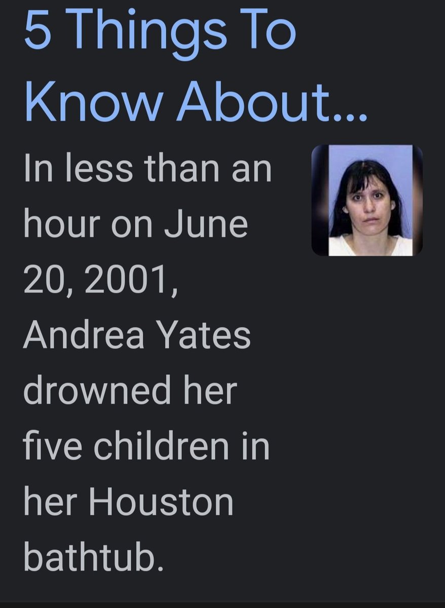 FXtravaganza's tweet photo. Radical Feminist icon Andrea Yates who confessed to killing all her children sent Shockwaves around the country. But they want you to ignore this fact and say Synthia-China Blast is a rapists. What country is this that a person is a rapists just because you say so. https://t.co/V9d6y6Ynmd