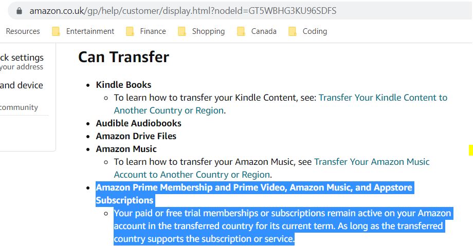 cjc_im's tweet photo. Hi @AmazonHelp @amazon I transferred my UK a/c to a Canadian one after confirming on both sites that when a/c's are transferred the Prime membership also transfers until the end of the current term. Turns out it doesn't though, both sites lying. Confirmed by customer support. https://t.co/4YMMyTMlba