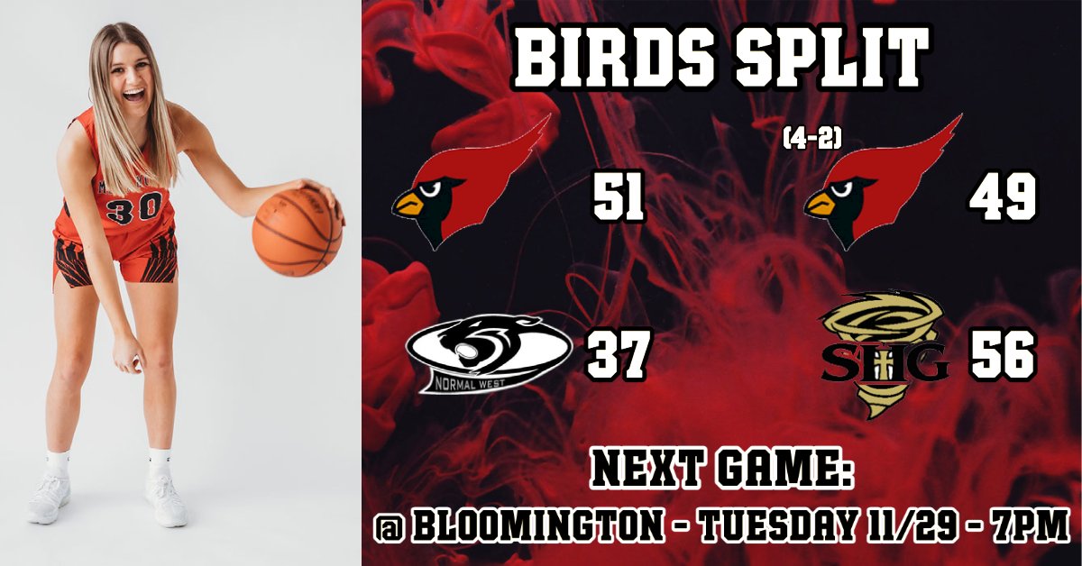 MetamoraGBB's tweet photo. Split today with a 14-point win over Normal West and 7-point loss to SHG. 

@katyramage1 led the scoring in game 1 with 17 points. Katy and @cam_youngquist both had 17 in the SHG game.

Gauntlet of games coming up, starting with at Bloomington on Tuesday! 

#ONETEAM #ALLIN https://t.co/LxoiL45Fim