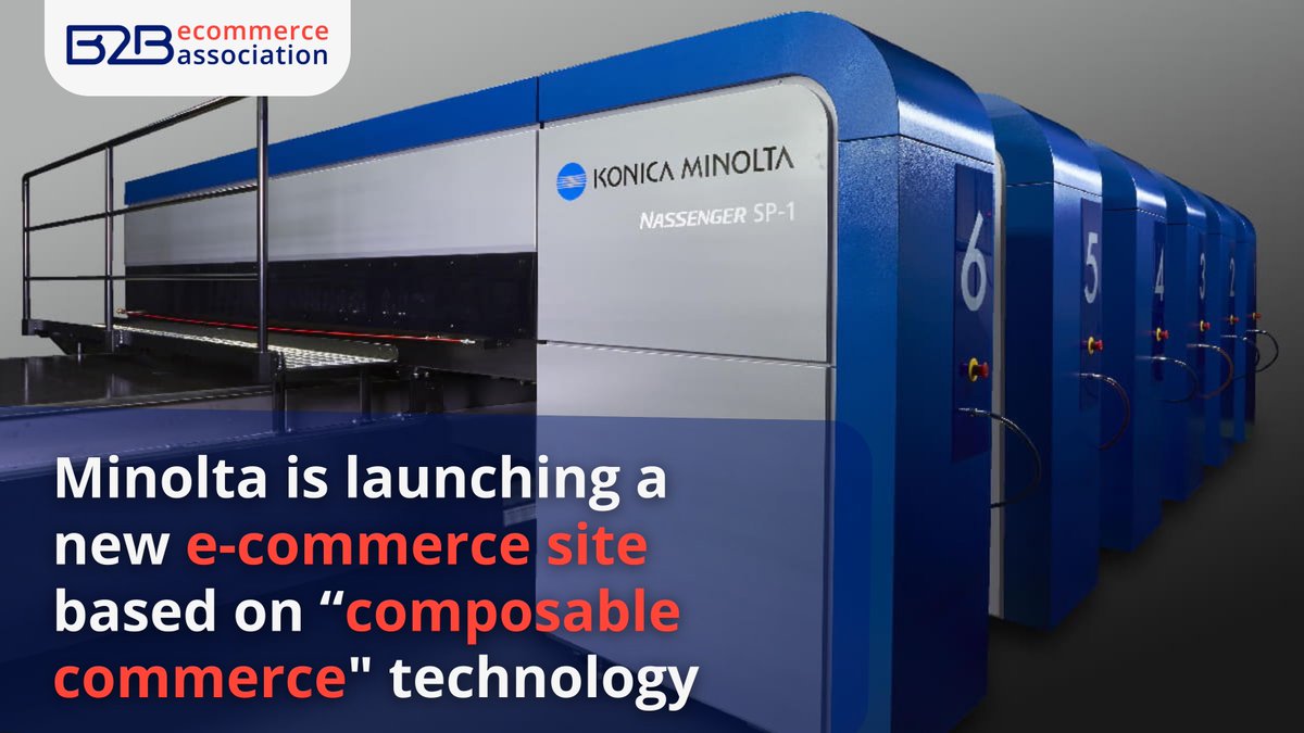 b2b_ecommerce_'s tweet photo. @konicaminolta is putting its focus on e-commerce and launching its new website. They are applying @elasticpath’s composable commerce techniques.

Read the article https://t.co/g6iJpc8gLa 

#b2b #update #composablecommerce #ecommerce #manufacturing https://t.co/1BDqpqHYIE
