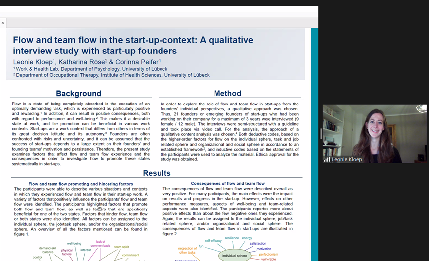 How do start-up founders describe their experience of #flow and team flow? An interesting poster presentation by our PhD student @leoniekloep at the 11th <a href="/EFRN_Flow/">EFRN</a> meeting