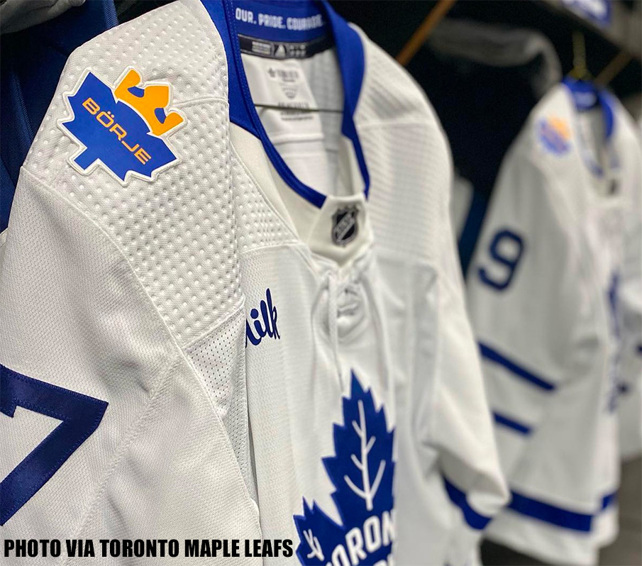 Chris Creamer  SportsLogos.Net on X: In Toronto Maple Leafs uniform news  -- both the Borje Salming memorial patch and the team's new Reverse Retro  uniforms will be retired following tonight's game
