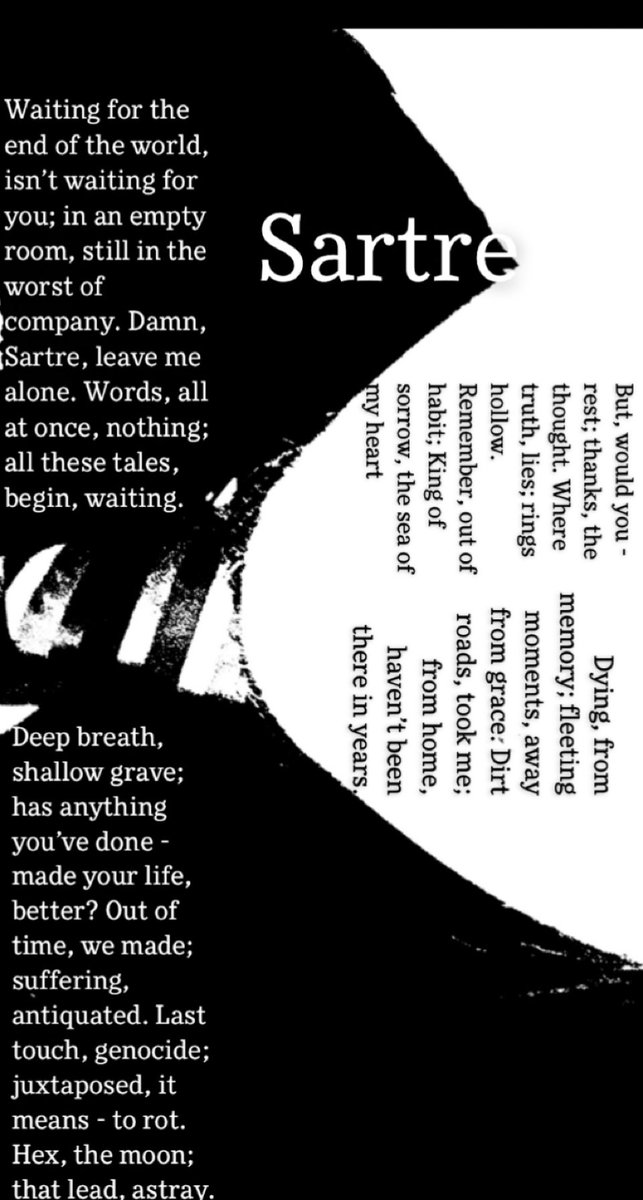 WALKERTA92's tweet photo. @MichelleRMitch2 Ghost Clothes; XXIII: Sartre #GhostClothes #Poetry #Wip https://t.co/wCcyVnDNR0