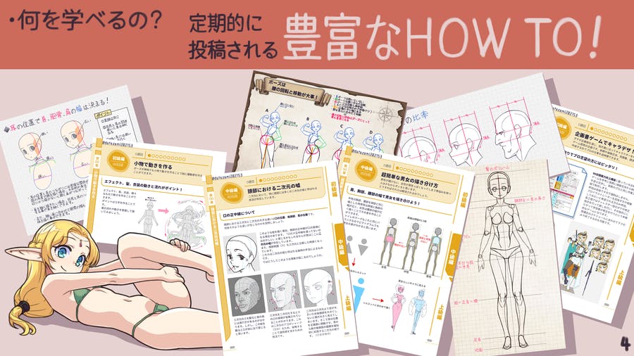 ダテ式お絵かきゼミの特徴としては更に「技術伝達だけ絞らない」というモノがあります
これは「スキルだけ向上しても絵師としての将来性が保証されるわけではない」という考えから来るもので、ゼミ内では法律・税務を始め、サブカルチャーや交渉・金銭支払など多岐に渡る内容を扱っています