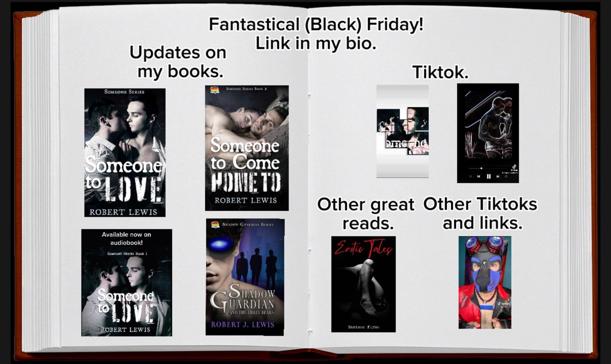 Fantastical (Black) Friday - mailchi.mp/7f40706d3864/f… and Tiktoks and gear oh my! #gaywriter #mmbook #gaywriters #gayauthors #books #gayauthor #writertok #lgbtbook #LGBTQBook #LGBTQWriter #Queertiktok #writingcommunity #amwriting #amwritingromance #readingrainbow #audiobook