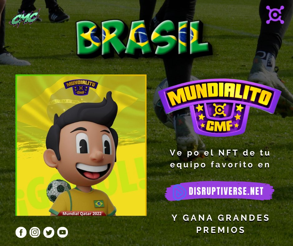 CryptomakersF's tweet photo. 🚨 ATENCIÓN 🚨 llego Mundialito CMF
⚽️ Ganadores de CMF token, un gran acumulado y muchos premios en el JACKPOT final.
❗️ Entra ahora mismo en 👉 https://t.co/RtWS9trkdl y Compra el NFT de tu equipo favorito.
#MundialitoCMF 
#Cryptomakers #NFT
#FIFA22 
#mundial #qatar
#worldcup https://t.co/QQFbZL7B9M