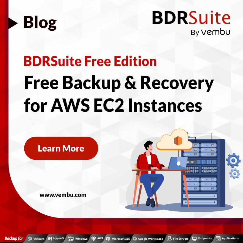 vembutech's tweet photo. In this post, we will talk about the #BDRSuite Free Edition for #AWS #EC2 instances. Then, we'll go over how to #Backup and Recover AWS Workloads using BDRSuite. Read more. https://t.co/6nq9T62BeQ
#awsbackup #EC2instances #dataprotection https://t.co/TkjIrVAMDp