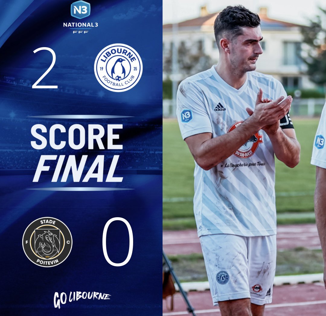 fc_libourne's tweet photo. Quelle belle victoire 🔵⚪️ les pingouins prennent la 1ere place #n3 https://t.co/u7fW9TOEzV