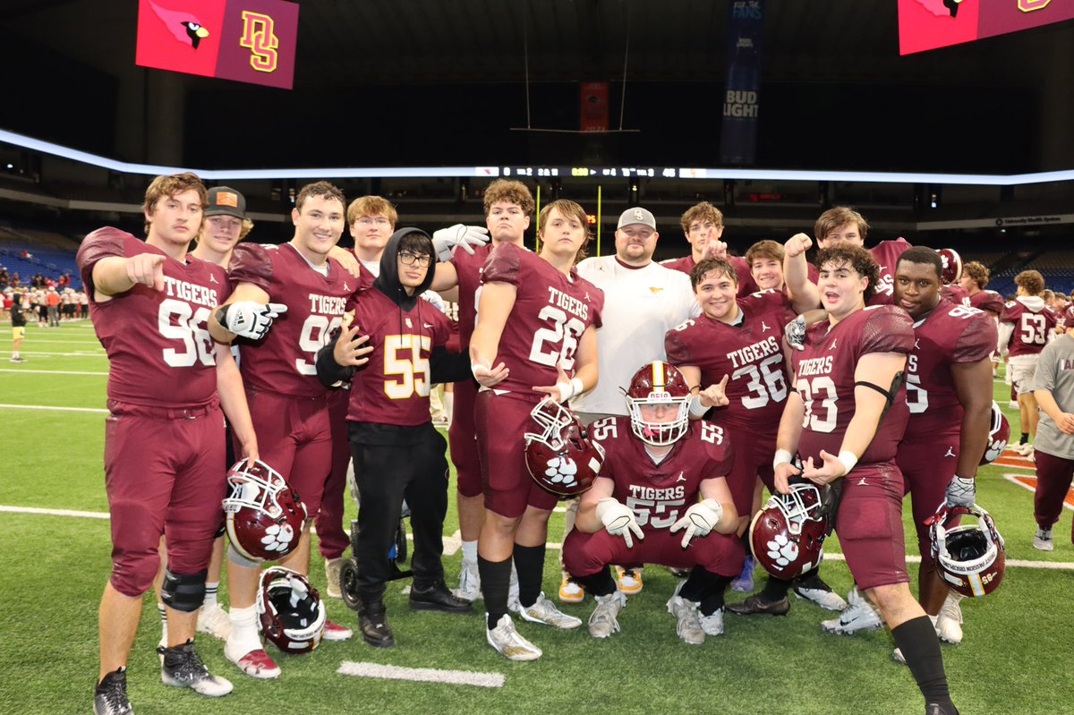 THE DRIPPING SPRINGS TIGERS JOURNEY CONTINUES.TIGERS SHUTOUT HARLINGEN 45-0. SO PROUD OF OUR TIGERS SO PROUD OF THE BEST COACHES IN THE STATE. ROUND 4 IS NEXT. <a href="/CoachGZimmerman/">Galen Zimmerman</a> @DSFBTPD <a href="/ben_reid31/">Ben_Reid</a> @CoachMW20 <a href="/DerekDaniel03/">Derek Daniel</a> <a href="/A_Pena4/">Al Pena</a> <a href="/CoachSko10/">Stephen Szkotak</a> <a href="/MarteJr/">Marte Amrine Jr.</a> <a href="/CoachStancik/">Coach Aaron Stancik</a> <a href="/delossae17/">Eric De Los Santos</a>