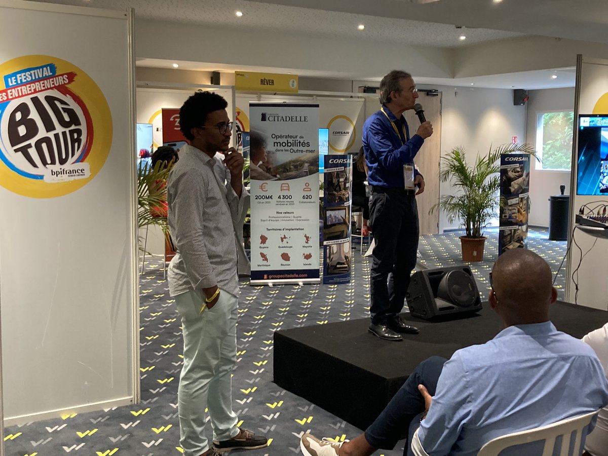 PICOTRoland's tweet photo. En présence du président de la #FEDOM lors du #BIGTOUR BPI,
Le Pitch des startups d’Outre-Mer avec comme membre du jury la @BdT_AntGuyane #BanqueDesTerr https://t.co/zs42fB3UJR