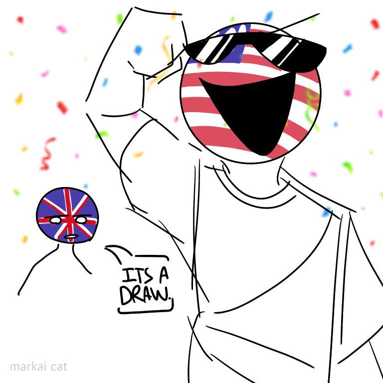 Markai Cat 🇺🇸🦅 on X: USA wins 0-0 against the brits #CountryHumans # WorldCup  / X