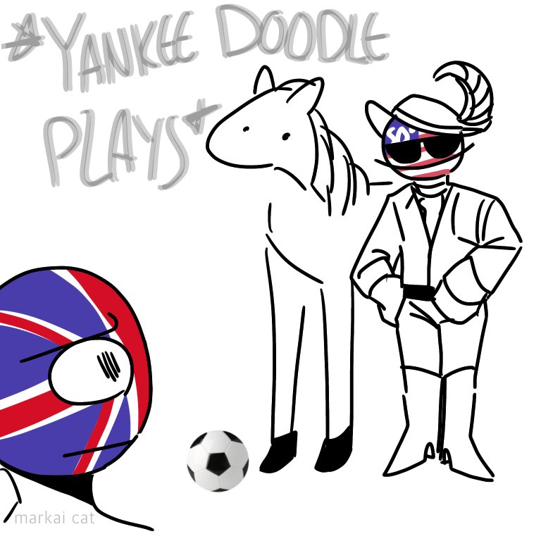 Markai Cat 🇺🇸🦅 on X: USA wins 0-0 against the brits #CountryHumans # WorldCup  / X