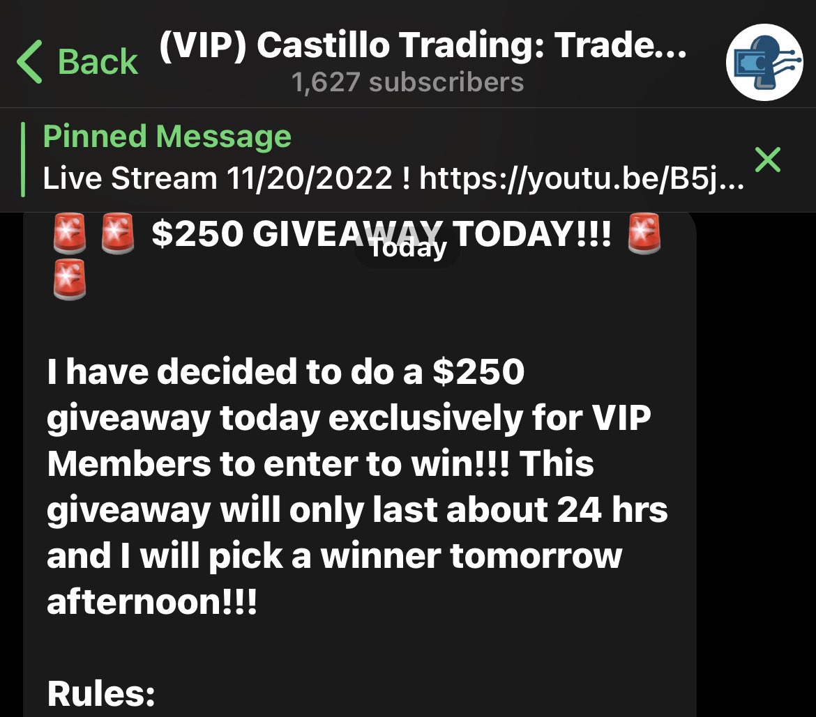 CastilloTrading's tweet photo. Doing a $250 giveaway exclusively for VIP members in the next 24hrs

Doing my best to give back to traders the next couple of weeks! Only way to enter/win is by being apart of the VIP Fam

DM if you’re interested in joining, all FREE

$BTC $ETH https://t.co/bJAurWJhJl