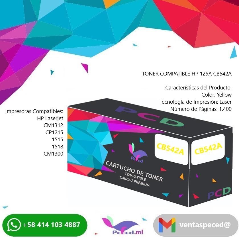 pecedca's tweet photo. Tóner Genérico/Compatible HP 125A CB540A, CB541A, CB542A y CB453A

#peced
#toner
#hp
#cb540a
#cb541a
#cb542a
#cb543a
#125a https://t.co/R33E1NnzPM