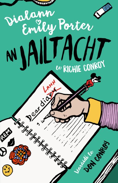 Is your teen not keen on reading as Gaeilge? Dialann Emily Porter An Jailtact by @richieconroy uses a blend of Irish & English which makes this leabhar cliste more accessible, a great read too! #IrishBooks #BookElves2022 #LeabharGaeilge #latelatetoyshow2022