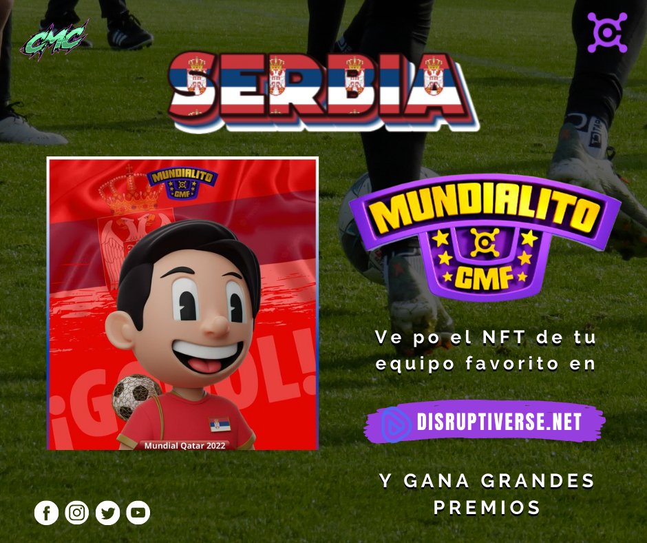 CryptoMakersof's tweet photo. 🚨 ATENCIÓN 🚨 llego Mundialito CMF
⚽️ Ganadores de CMF token, un gran acumulado y muchos premios en el JACKPOT final.
❗️ Entra ahora mismo en 👉 https://t.co/XlRMfnR0WR y Compra el NFT de tu equipo favorito.
#MundialitoCMF 
#Cryptomakers #NFT
#FIFA22 
#mundial #qatar
#worldcup https://t.co/J6PshDBGLH