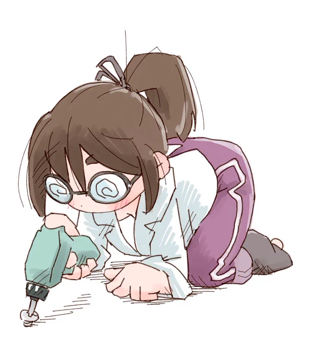 私もうずうずと描いてみたくなった、グルグル眼鏡発明家っ子。 