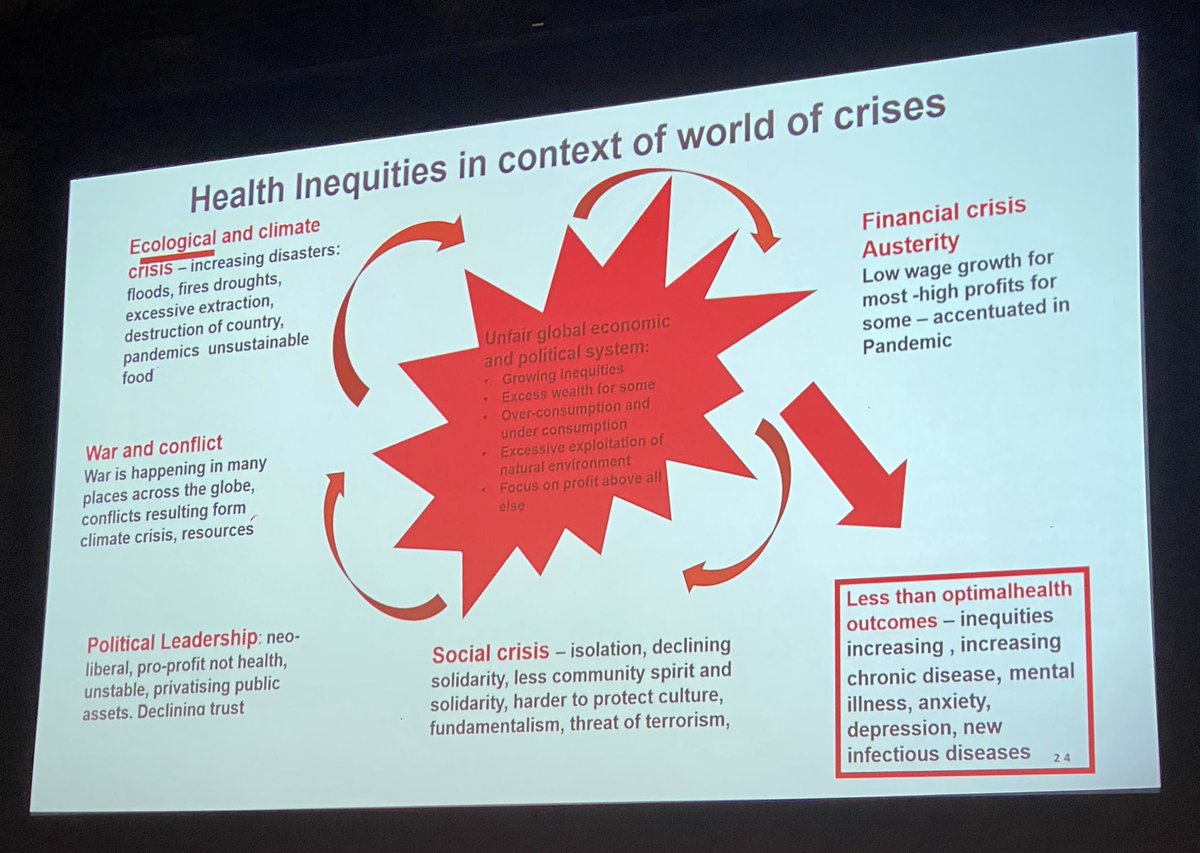 DecNuge's tweet photo. Health Inequality. Global Crises. And role of Commercial Determinants of Health!! Confronting update with Prof Fran Baum 
#GP22Connect https://t.co/UShhADTjDh
