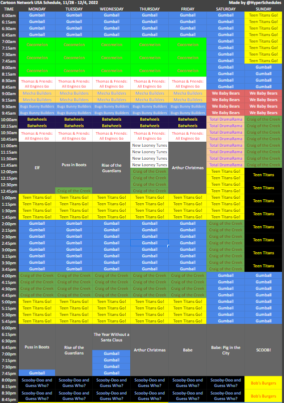HyperSchedules On Twitter Cartoon Network USA Schedule For 11 28 12 hyperschedules-on-twitter-cartoon-network-usa-schedule-for-11-28-12
