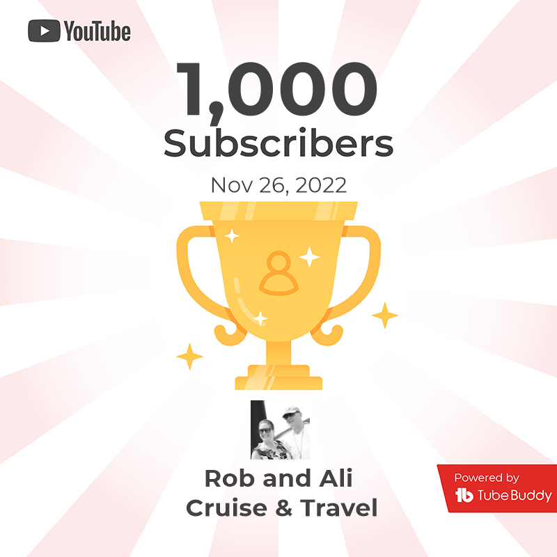 RobandAliCruise's tweet photo. We are so excited to have got to 1,000 subscribers this morning. Thank you from the bottom of our hearts to everyone who has helped us get to this incredible milestone for us. We are so grateful to every one of you. https://t.co/6yvX9FrVqb