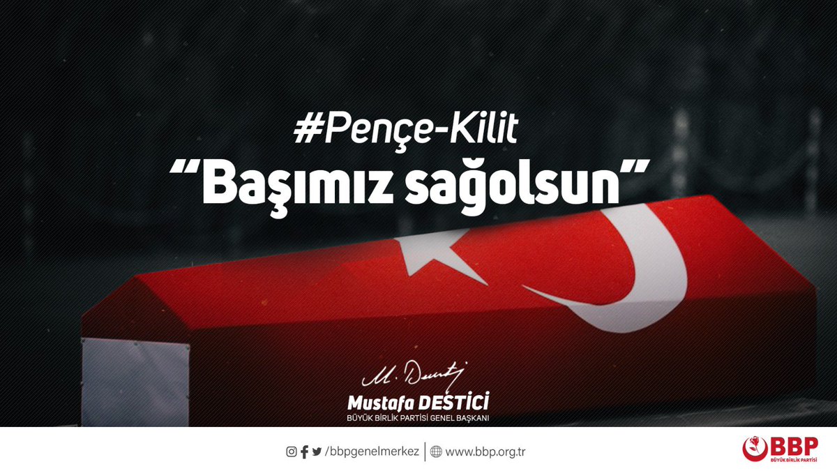 Mustafa_Destici's tweet photo. Pençe-Kilit Harekâtı bölgesinde Mehmetçiklerimiz P. Tğm. Duabey Onur Öztürkmen, P. Uzm. Çvş. Mustafa Yıldız ve P. Söz. Er İsmail Ünal’ın şehit düştüğünü,bir Mehmetçiğimiz’in de yaralandığını teessürle öğrendim. Şehitlerimize Allah'tan rahmet,ailelerine başsağlığı sabır diliyorum. https://t.co/q6kSWjZtaa