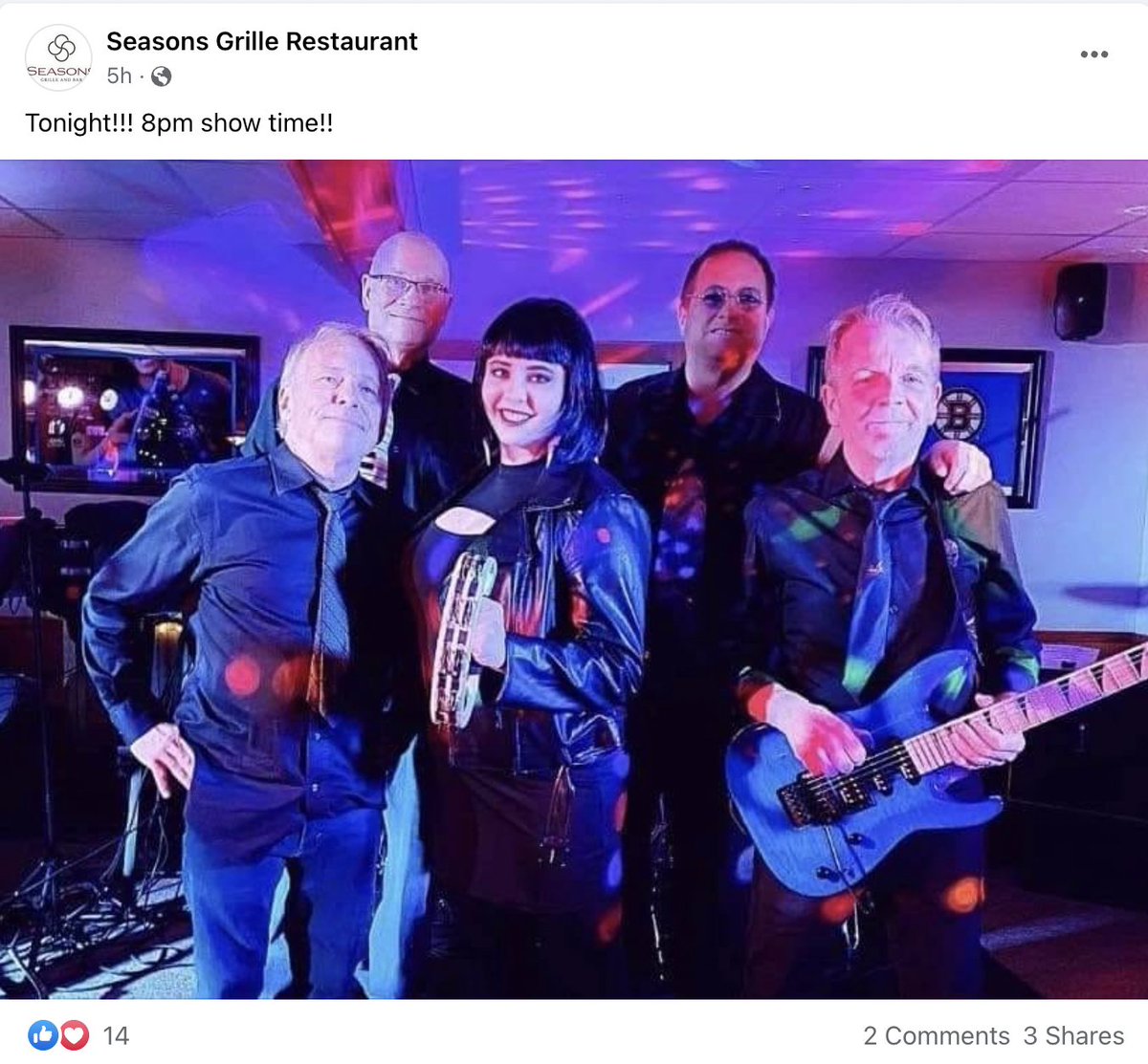 MagentaSoulstar's tweet photo. Tonight at at Season's Grille, Portland Maine - "Magenta & the Silver Screen" ready to rock! No cover - hits from the 70's-80s rock/pop/disco join us #mainemusic #rocknroll #newenglandmusic https://t.co/ZUvWKC74rL