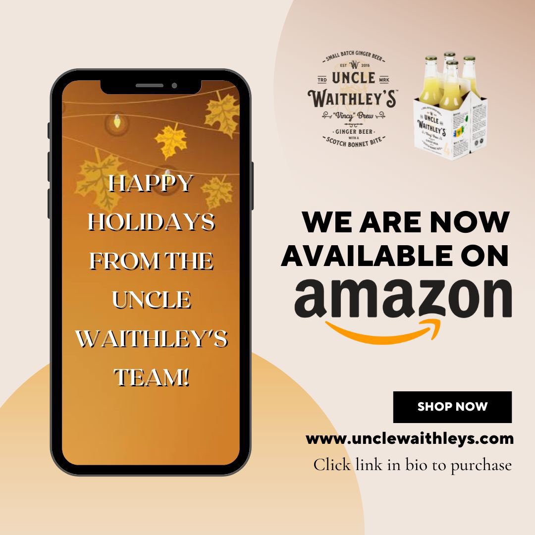 UncleWaithleys's tweet photo. 🌴Happy Holidays! We hope you have a blessed day and we’re so happy to announce our Vincy Brew is now available on Amazon 💃 🕺🏿 

You can scoop you a 12-pack for the holidays and share some pure vibes with your loved ones. Click link in bio to purchase now ❤️😃

#unclewaithleys https://t.co/n6eMIPA4P9