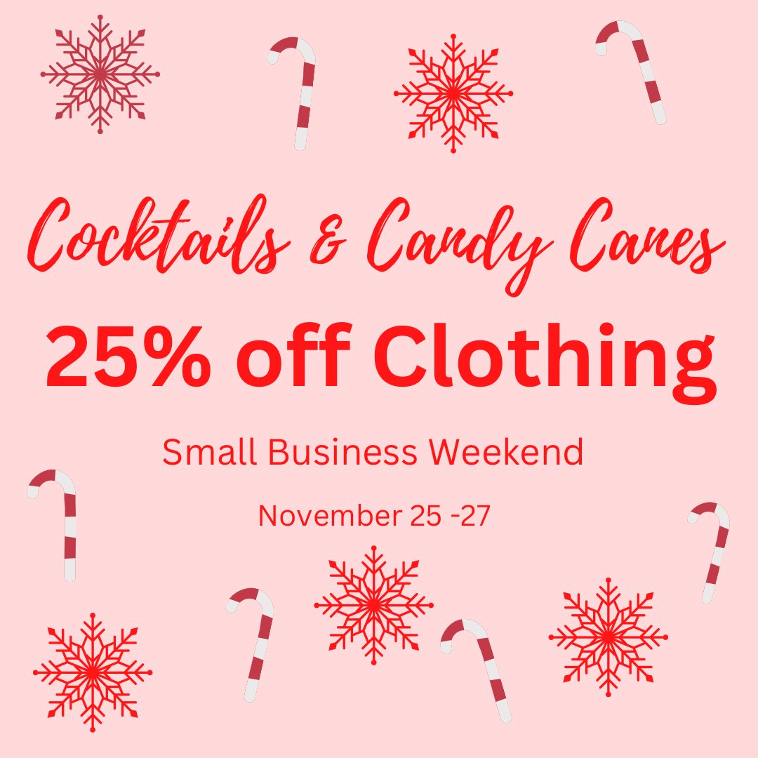 Cocktails & Candy Canes! #BlackFriday #SmallBusiness #shoponline #shopsmall #visitplano #shopplano