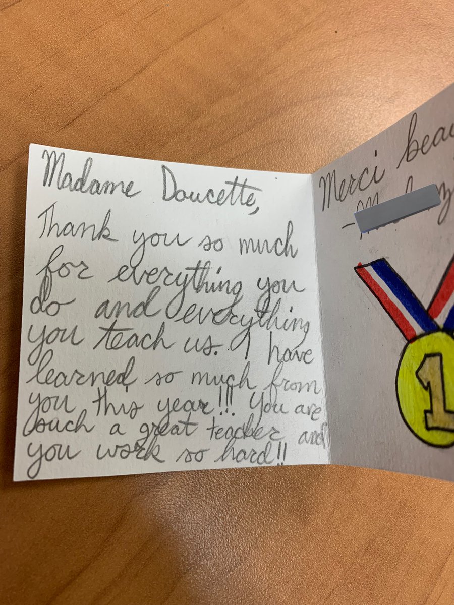 MmeDoucette's tweet photo. Such a lovely message to receive on a Friday😍 @OxbowPS @TVDSBFSL https://t.co/kXp5iZIDHm