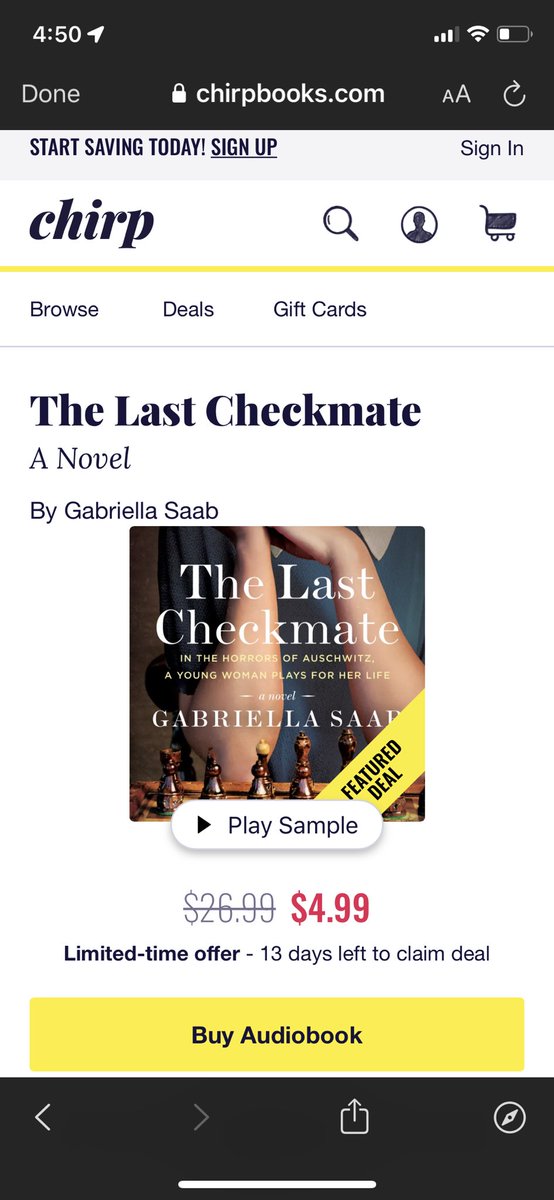 GabriellaSaab_'s tweet photo. #audiobook users - grab #TheLastCheckmate on sale for just $4.99 narrated by the amazing Saskia Maarleveld - tons of other books on sale, too! You’ve got a couple weeks to take advantage of this deal! #historicalfiction #histfic #HFChitChat
Shop: https://t.co/CbpBIvPUQE https://t.co/vdqXR26Q9W