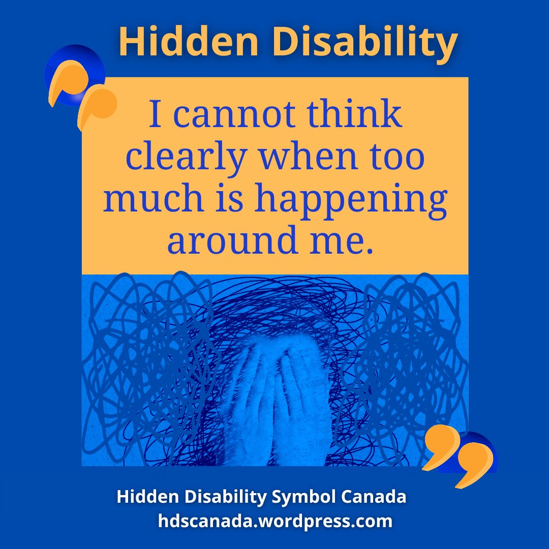 HDSCanada's tweet photo. It can be challenging to focus when there is an abundance of stimuli around me.
👉 Join our movement to implement a National Hidden Disability Symbol 🇨🇦 LINK IN BIO.
•
#hiddendisabilities #disabilities #canada #mentalhealth #trend #advocate #depression #anxiety #braininjury #fyp https://t.co/pw9uSVjHbr