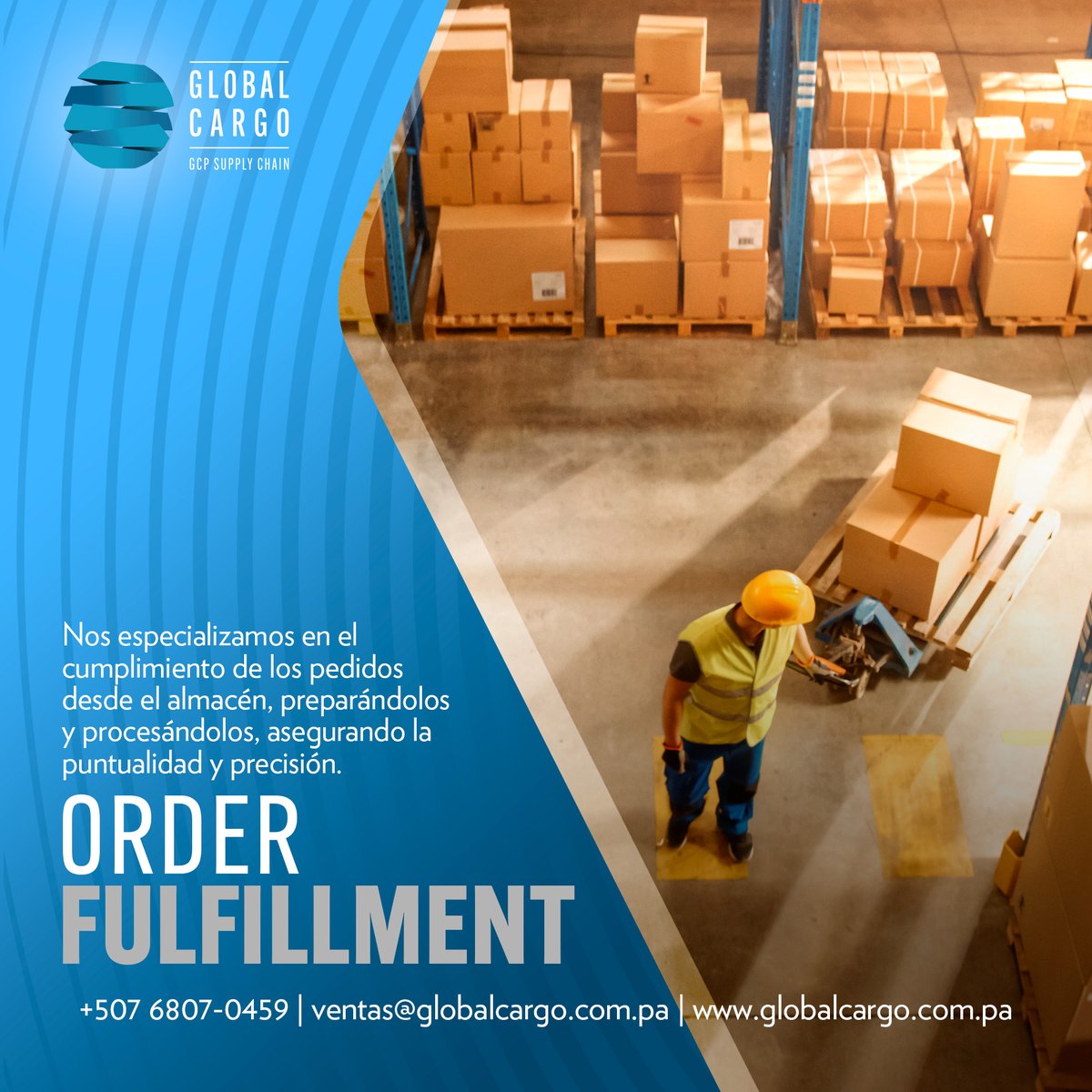 GlobalCargoPA's tweet photo. Nos especializamos en el cumplimiento de los pedidos desde el almacén, preparándolos y procesándolos, asegurando la puntualidad y precisión.
___
Solicite más información:
📲 ＋507 6807-0459
📧 ventas@globalcargo.com.pa
🖥 https://t.co/z2XC8WBiH7

#logistica #panama https://t.co/oc3RFmtzVE