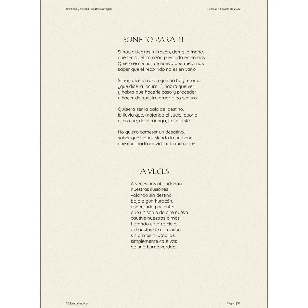 beatrizescribe's tweet photo. Por aquí os dejo las otras 3 páginas de l revista POESÍA Y MÉTRICA con algunas de mis poesías. La podéis descargar completa aquí : https://t.co/7cBlihp888 https://t.co/MO14IEEr15