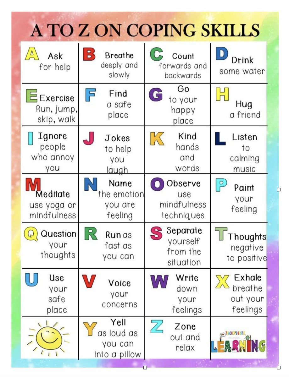 aloebud's tweet image. A to Z on Coping Skills