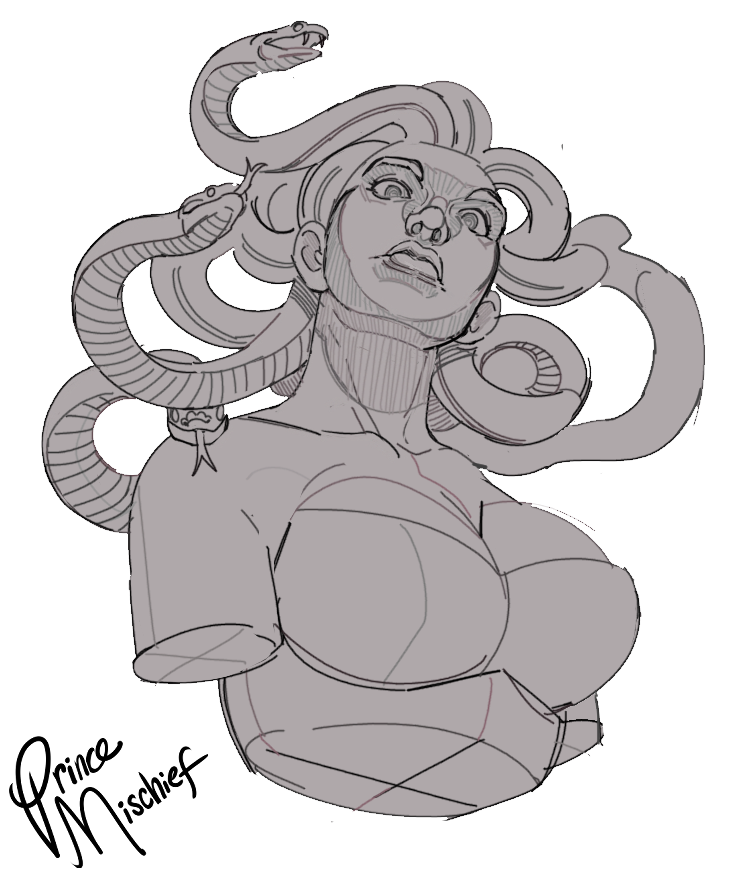 Makings_Prince's tweet photo. These are some Medusa sketches! There will be more on the way, because I like finding new ways to change her up! My favorite ones may have a finish! #medusa #digitalart #sketch 

On a side note, I hope to post more art! My current projects have been under wraps for now! https://t.co/9yBxomzqxJ