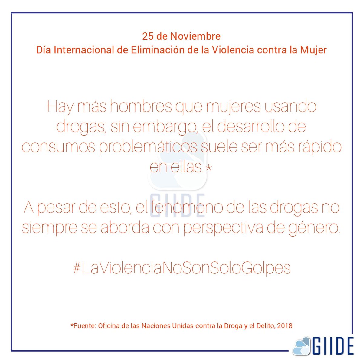 GIIDEcuador's tweet photo. #GIIDEinforma
25 de Noviembre, Día Internacional de Eliminación de la Violencia contra la Mujer.
Nos sumamos a las campañas globales por esta causa.
✊🏻🧡 https://t.co/pf1jO7btJP
