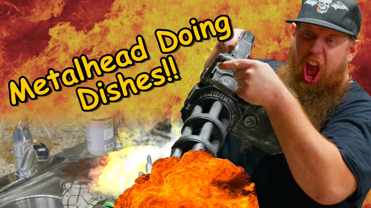jacobstone4real's tweet photo. It’s the day after Thanksgiving and you have ALL THOSE DISHES…..do your dishes LIKE A METALHEAD!!

Next video is up! Go like it on YouTube, give a comment, share, and subscribe while you're there and click the bell to turn on notifications! https://t.co/03WyG9tiME https://t.co/hqPEzqwVBh
