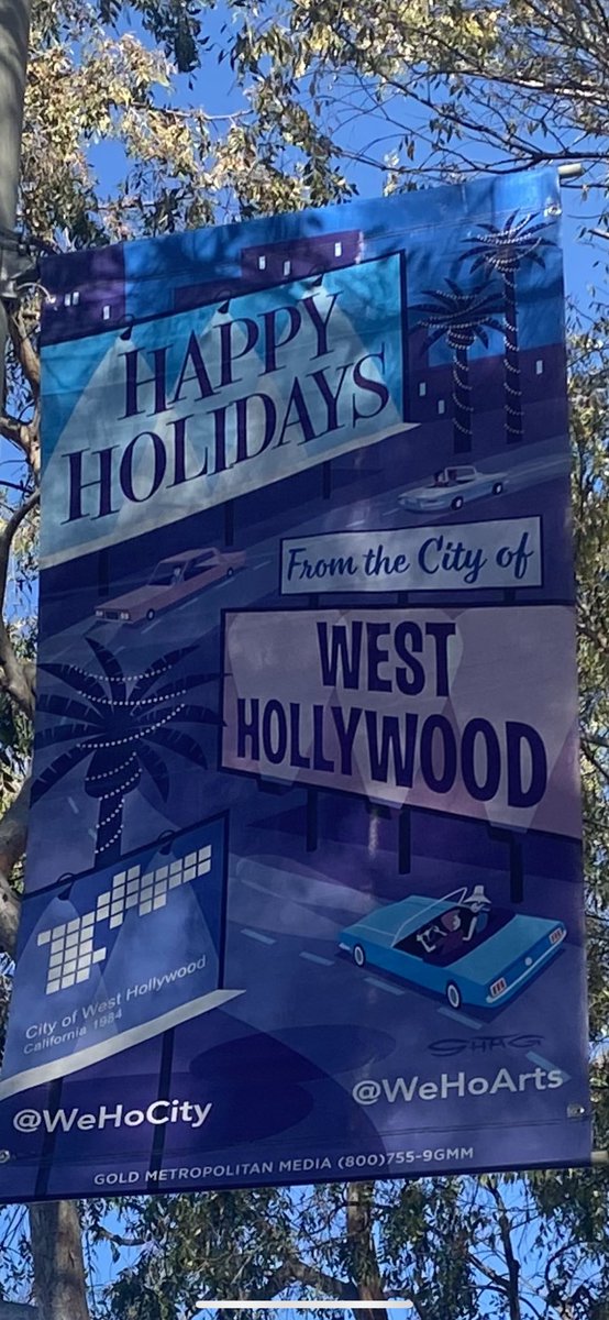 Oh look at this!!! @WeHoCity  and @WeHoArts are wishing us a #HappyHolidays. Awww #Thankyou @WeHoLove @lovingweho @WEHO_TIMES @WEHOville @Wehopost @MelroseArtsDist we might be getting into the #HolidayDrinks,  i mean #HolidaySpirit  sooner than ya think LOL