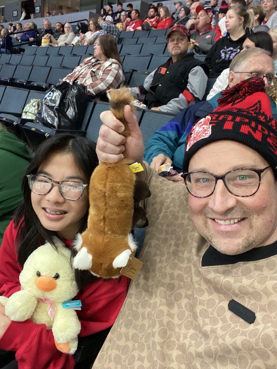 We brought the stuffies-let’s get on the board quick. #gogrg #gogriffins