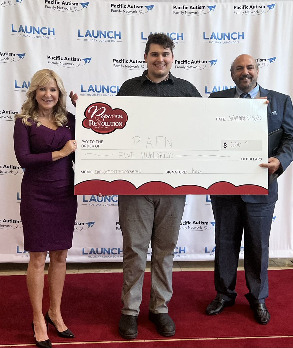 Fantastic day to celebrate with @PAFN and donate proceeds of Popcorn Revolution profits to help those living on the #autism spectrum !    #pacificautismfamily
@pacificautism #spendwithpurpose #purposedrivenentrepreneur  
#Entrepreneur #popcornrevolution
autismemployment