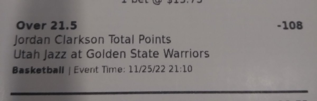 NbaPropPRA's tweet photo. #NBA   11/25/22 #PropPlay #1 of the day. 

Clarkson O21.5 points (-108) .5u

With Conley off the court,  Clarkson is projecting for 27.5 for the 40 minutes he should be on the court.  I do have a slight worry that it blows out very the Warriors even though the line doesn't 1/2 https://t.co/uqFQsN9GFM