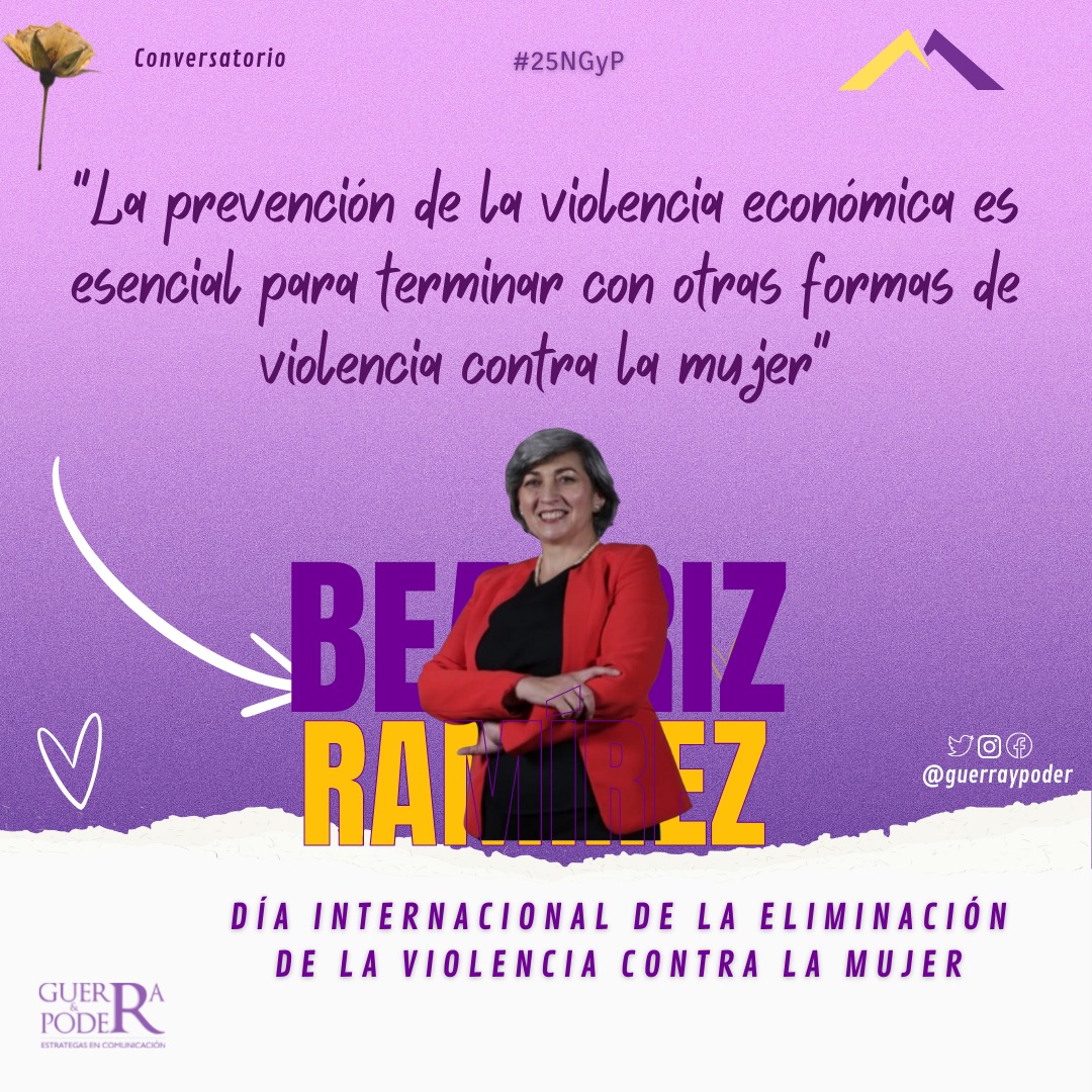Día internacional de la eliminación de la violencia contra la mujer ♀️

"La prevención de la violencia económica es esencial para terminar con otras formas de violencia contra la mujer."

- Beatriz Ramirez

Sigue la transmisión en vivo 🔴: fb.watch/h0YC_eFN7w/

#25N #25NGyP