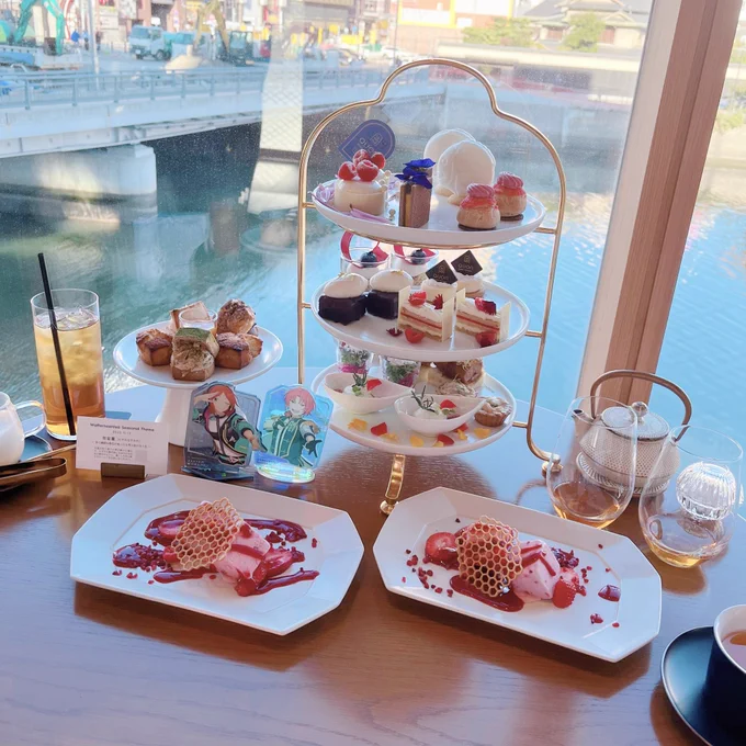 昨日は勿忘菫のアフタヌーンティー(՞っ ̫ _՞)ᐝ 今回もかわいくておいしかったスコーン追加1個だけにしたけど、足りなかったから次は絶対2個おかわりする涙 