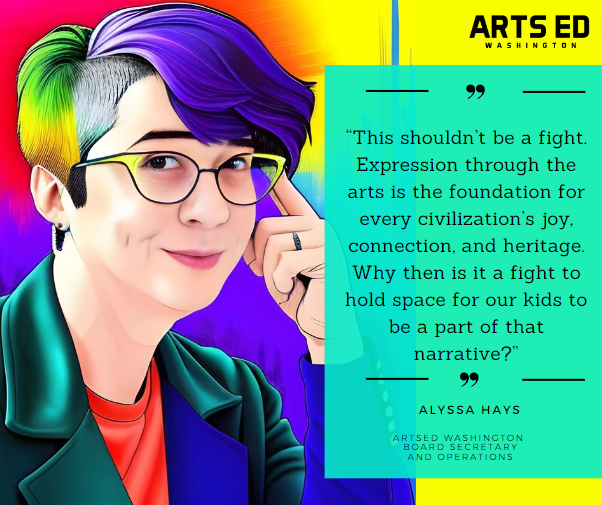 Our board members are dedicated to fighting for equitable arts education in Washington State. We asked them why they fight for equitable arts education. Their answers are unique! #GivingTuesday #EquitableArtsNow #ArtsEdWA #ArtsEducation #ArtsAdvocacy