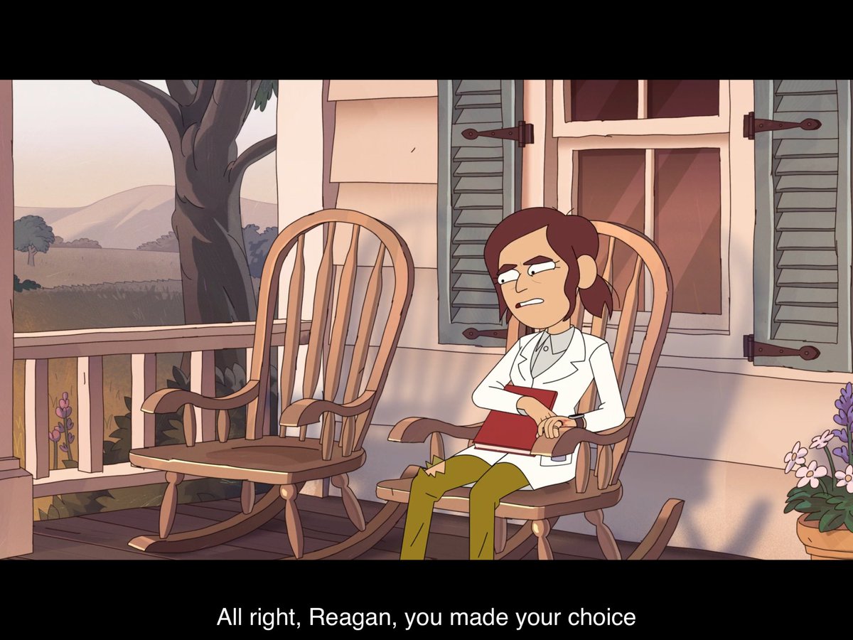 nithrgic's tweet photo. Parts that made me tear up,,, RON AND REAGAN DESERVED A HAPPY ENDJNG.. and they even got me (slightly) rooting for Rand #insidejob #InsideJobS2 (I love this fucking show) https://t.co/cihrLCOWhS