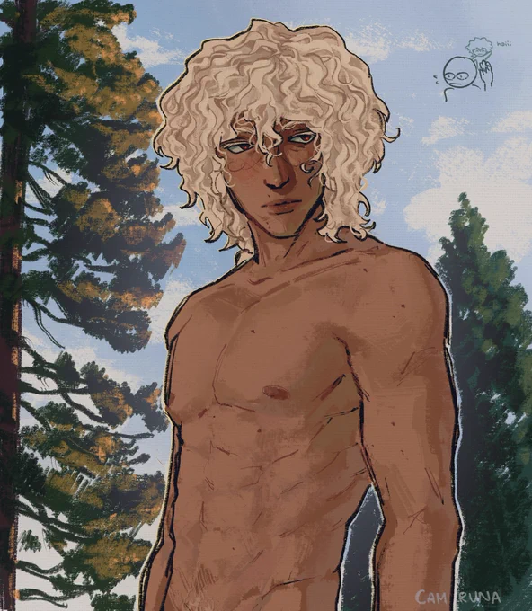 my dnd character (i am yet to draw him clothed) 
