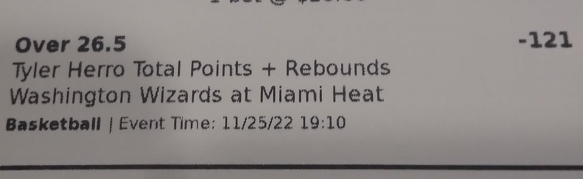 NbaPropPRA's tweet photo. #NBA   11/25/22 #PropPlay #1 of the day. 

Herro O26.5 PR (-121) .5u

Herro is in, but is he healthy? I'm not sure and that's why I'm only going .5u here even though we are showing a projection 23.5% over the line https://t.co/CtgQZvmlKL