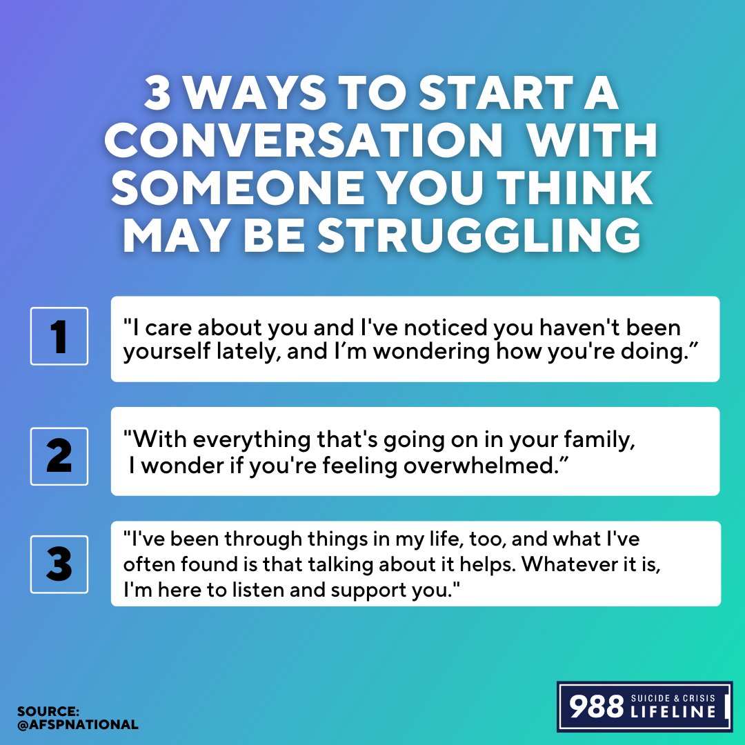 If you're worried about someone else, here are three ways to check-in on them and start a conversation with them.